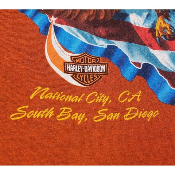 Harley Davidson San Diego California T Shirt Oran… - image 9