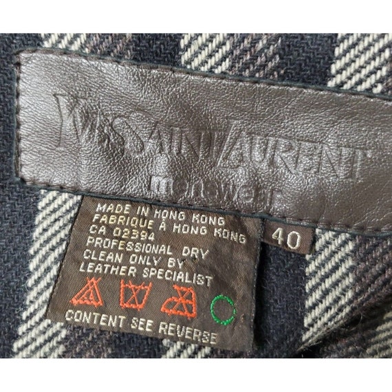 Vintage Yves Saint Laurent Leather Jacket 80s Bom… - image 3