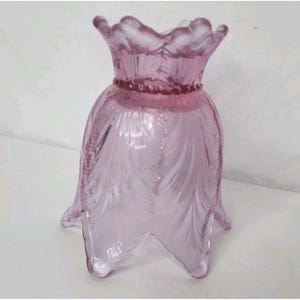 Vintage Fenton Art Glass Tulip 2-Wege-Kerzenhalter Kerzen Fuchsia Pink