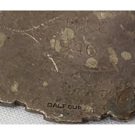 Vintage 1940 Virginia AAU Track & Field Medal VA 2 Mi… Gem