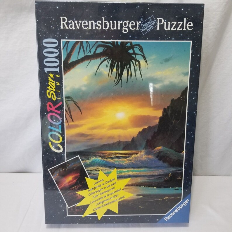 Ravensburger Puzzle 1000 Piece Sunset By The Sea Artist Anthony Casay Glows Games Puzzles Toys Games Kromasol Com