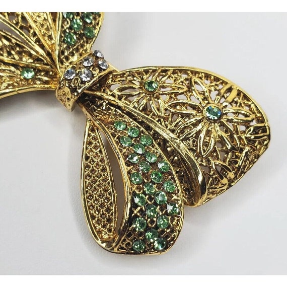 Vintage Japanese Designer Hanae Mori Bow Brooch H… - image 3