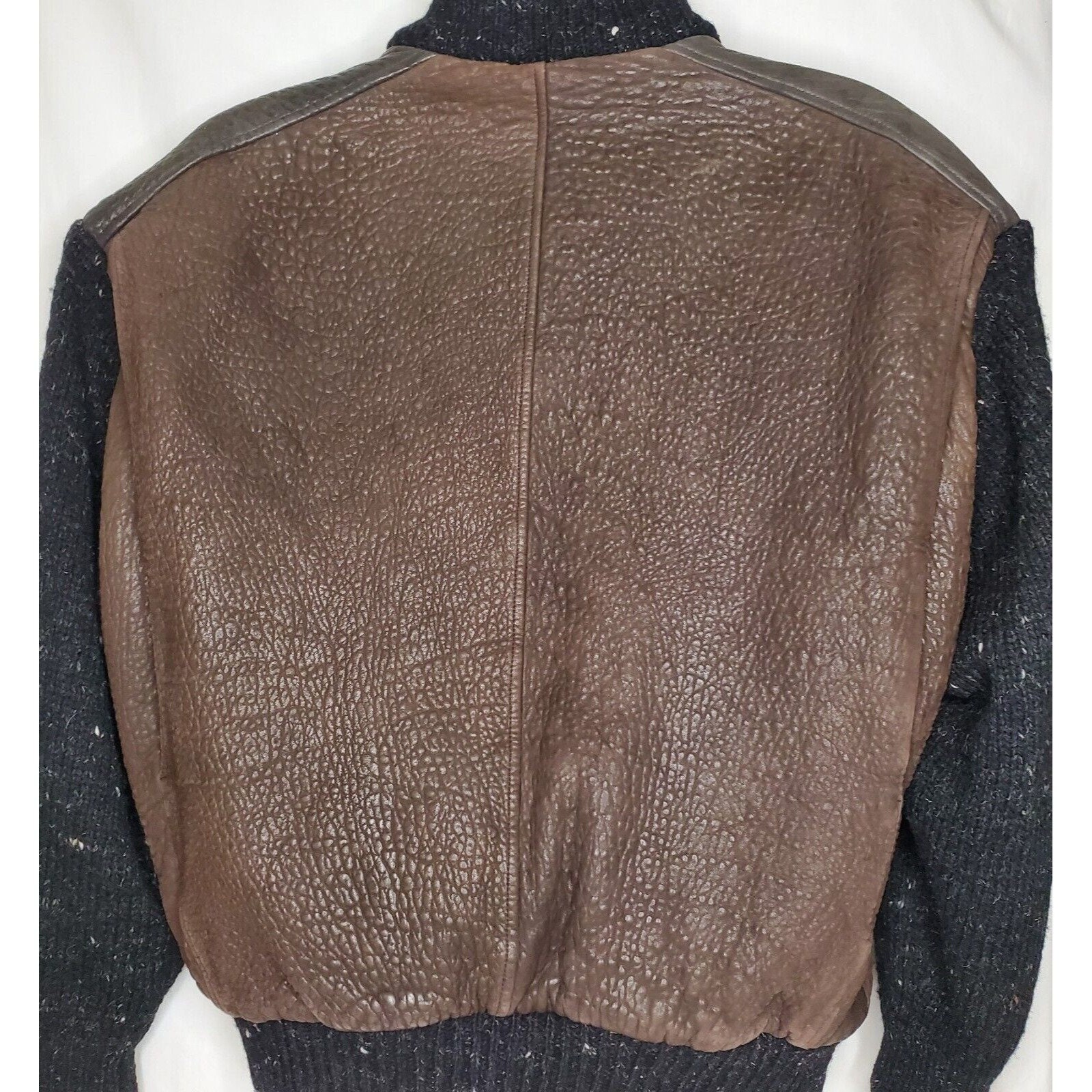 Vintage Yves Saint Laurent Leather Jacket 80s Bomber Style Size 40