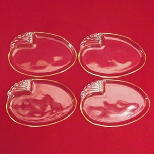 Press Glass Luncheon Snack Plates