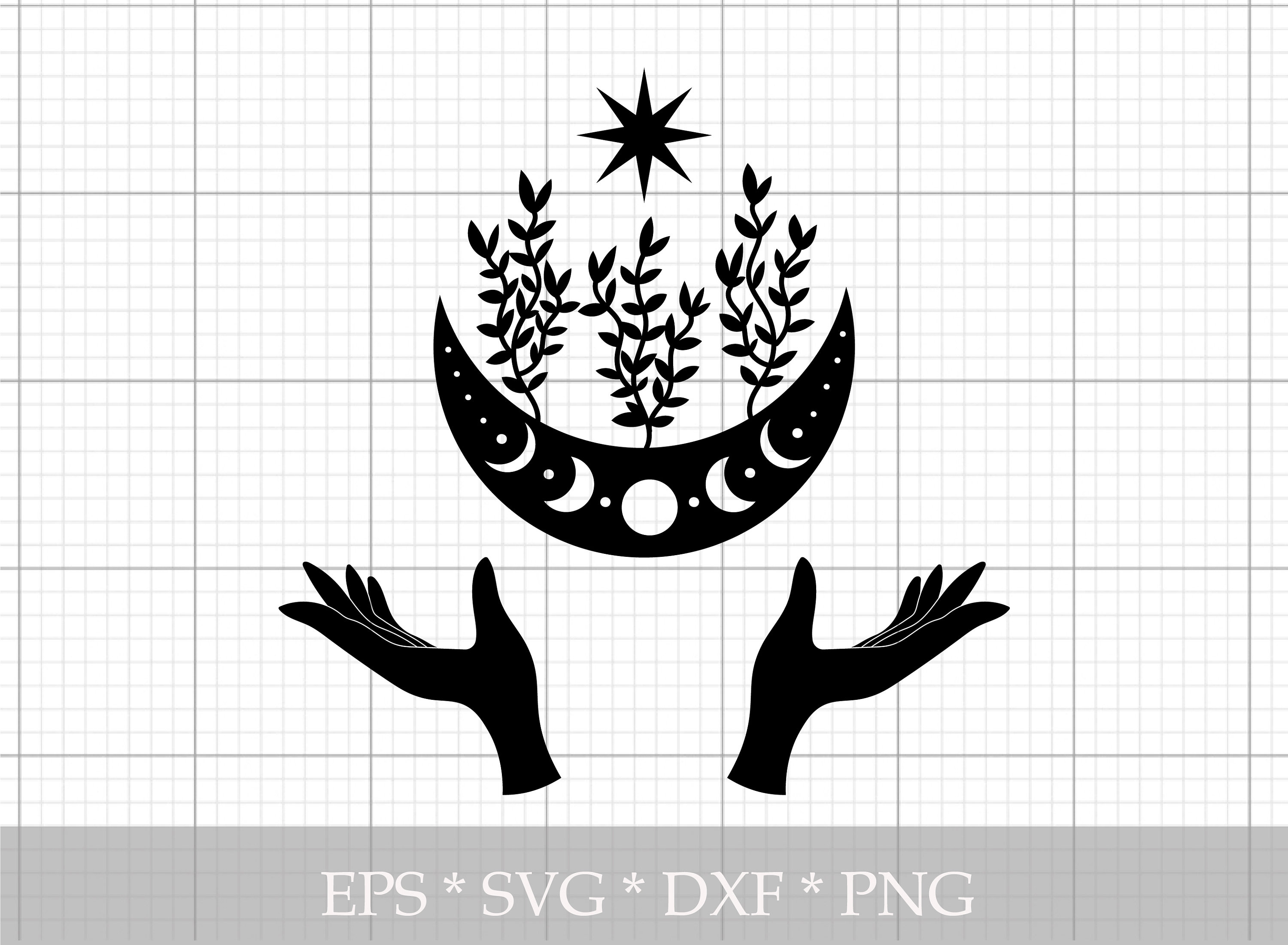 Heavenly witch svg moon phases svg moon svg svg witch | Etsy