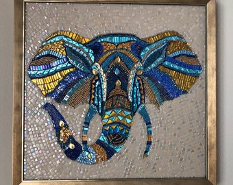 Mosaic Elephant Wall Art