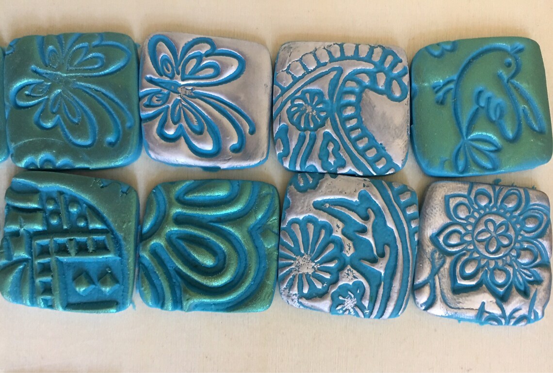 Polymer clay tiles set of 35 MADE TO ORDER Etsy