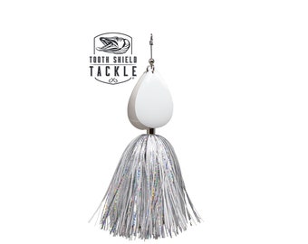 Tooth Shield Tackle Chubby Double 309 Musky Bucktail Inline Muskie Bucktail Spinner / Musky Pike Bucktails Lures Baits Tackle