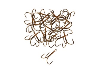 Mustad 25 Pack 3551-BR 7/0 Treble Hooks Muskie Musky Pike Bucktail Hook Musky Lures Hooks Lure Making Supplies Fishing Art Fishing Tackle