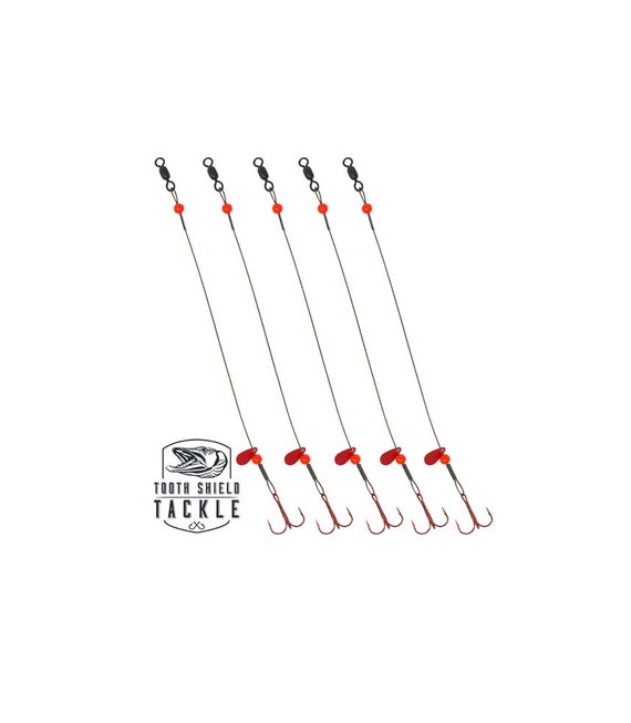 Tooth Shield Tackle 5 Pack Ice Fishing Tip-up Rigs Tip up Leader