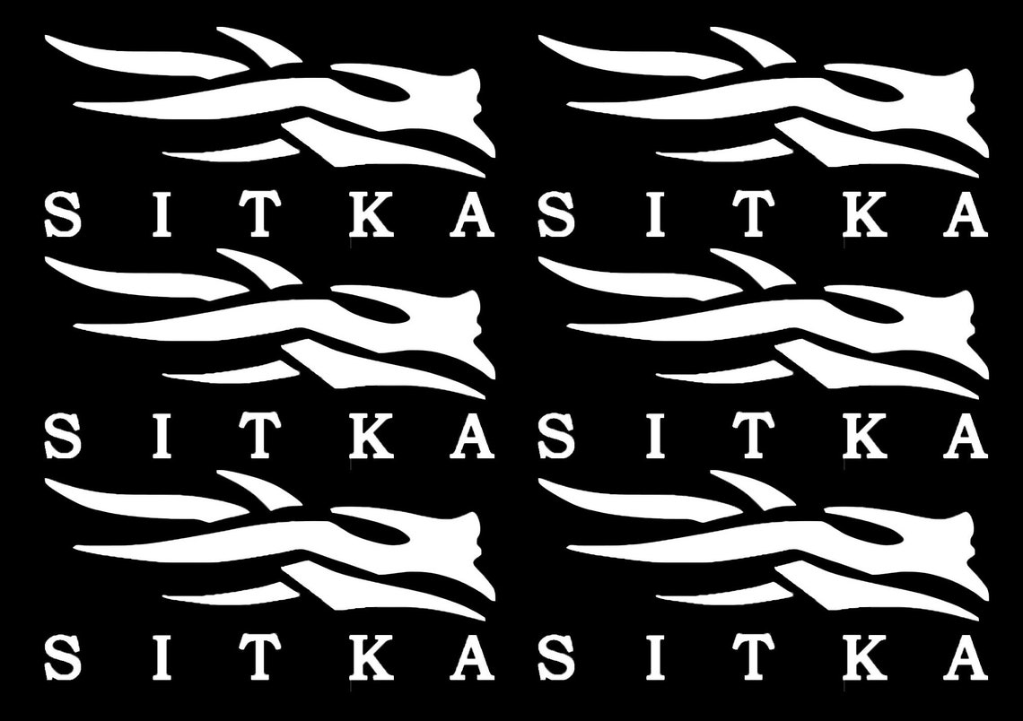 6 Pack Matte White Sitka Hunting Gear Vinyl Decal Sticker Etsy