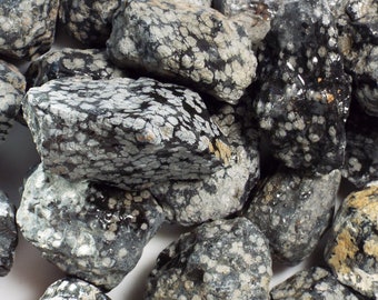 Snowflake, Babyflake Obsidian rough for lapidary, display, cabbing