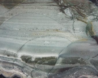 Blue Mountain Picture Jasper slab for display, lapidary, cabbing