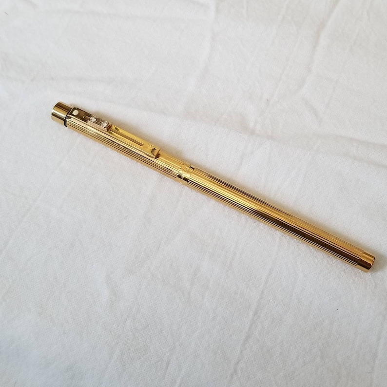 Eversharp Fountain Pens Sheaffers Targa Slim Gold Plated Fountain Pen Vintage Fountain Pens Gold Nibs Parker Pens Vintage Pens