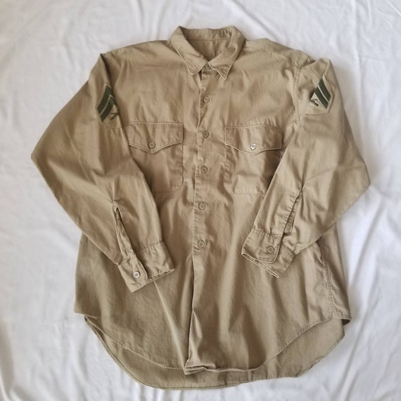 Vintage Lot of 5 USMC Shirt or Army Feild Shirts … - image 6