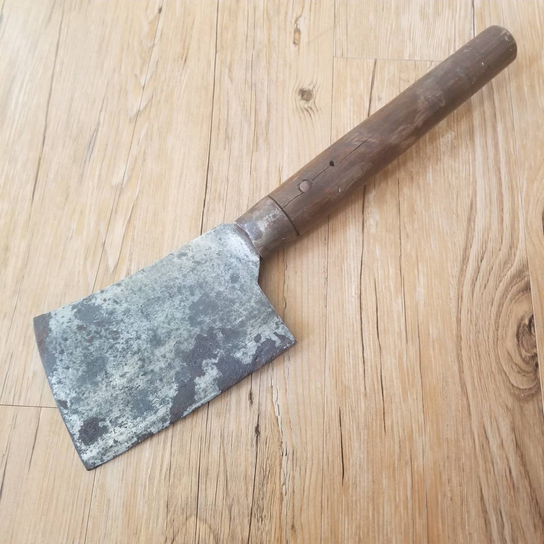 Primitive L & IJ White Heavy Hog Splitter Meat Cleaver Poultry Cleaver