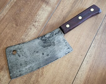Vintage Large Forschner Forged Meat Cleaver 9 Blade Butcher Cleaver Poultry Cleaver Bone Cleaver Butcher Knife Chef Knife Etsy