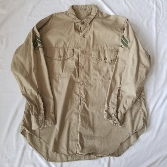 Vintage Lot of 5 USMC Shirt or Army Feild Shirts … - image 5