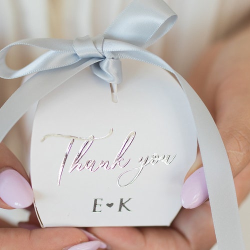 30x Personalized Wedding Favor Boxes for Guests Gold Foil Etsy