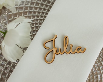 Tarjetas de lugar de boda Corte láser personalizado, configuración de nombre de lugar, nombres de invitados, decoración de madera de boda, nombres de lugar de boda