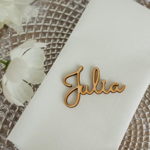 Segnaposto per matrimonio Lasercut personalizzato, Impostazioni segnaposto, Nomi degli invitati, Decorazioni matrimonio in legno, Toponomi matrimonio