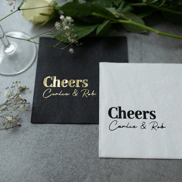 Cheers Napkins, cocktail napkins, personalized napkins engagement, napkins wedding reception, Wedding Napkins, Monogramed Napkins,