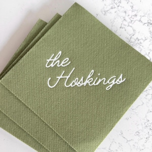Personalized cocktail Napkins wedding, soft linen like, Gold foil napkins, airlaid Custom wedding Napkins, Napkins for wedding,