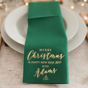 Bedruckte Servietten, Weihnachten, Servietten mit Namen, Personalisierte Servietten, Servietten Weihnachten, Stoff Servietten