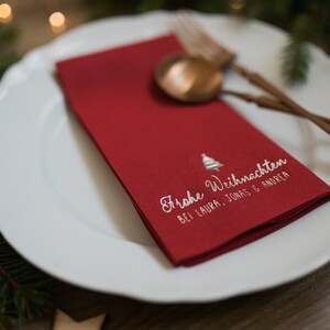 Christmas Napkins Personalized, Christmas decorations, Personalized napkins, DINNER,napkins, Christmas, Xmas, Custom napkins, Decorpress image 5