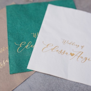 Serviettes personnalisées Serviettes personnalisées Mariage Cocktail personnalisé Boisson papier Anniversaire Party Monogramme Serviettes personnalisées