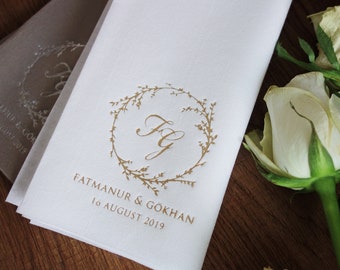 Personalized napkins, Soft linen like napkins disposable, Gold foil, Personalized napkins, DINNER,napkins, Wedding napkins, Decorpress