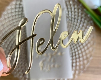 Wedding place cards Custom Lasercut, Place name settings, Guest names, Decoration wedding wood decor, Laser cut wood signs,