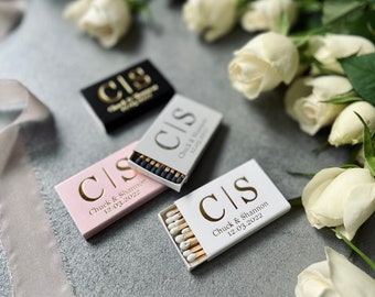 Custom matchboxes, Printed on match boxes directly, not sticker, Gold Foil Matches, Personalized matches, wedding matches, Let love sparkle