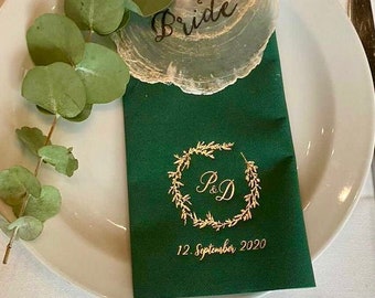 Personalized napkins, DINNER, Servietten mit Namen, Bedruckte Servietten, Hochzeit, Personalized Napkins, Wedding napkins