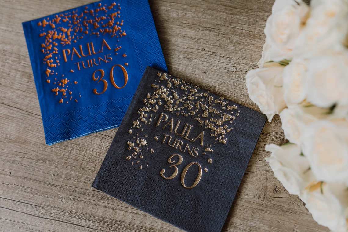 Personalized Napkins Birthday Happy Birthday Birthday Party Etsy