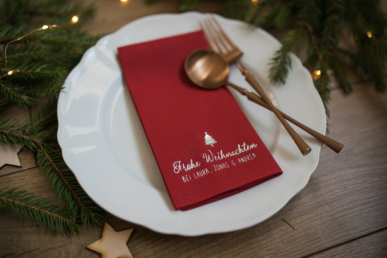 Christmas Napkins Personalized, Christmas decorations, Personalized napkins, DINNER,napkins, Christmas, Xmas, Custom napkins, Decorpress image 3