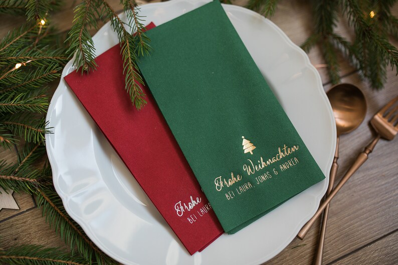 Christmas Napkins Personalized, Christmas decorations, Personalized napkins, DINNER,napkins, Christmas, Xmas, Custom napkins, Decorpress image 8