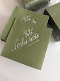 Foil wedding napkin, cocktail Napkins wedding, soft linen like, Gold foil napkins, Custom wedding Napkins, Fast Delivery product logo