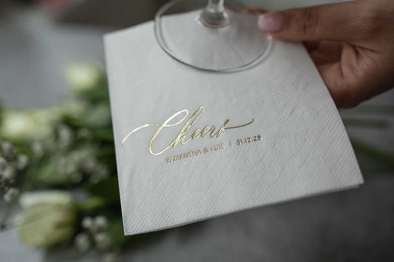 Cheers Napkins, cocktail napkins, personalized napkins engagement, napkins wedding reception, Wedding Napkins, Monogramed Napkins, image 8