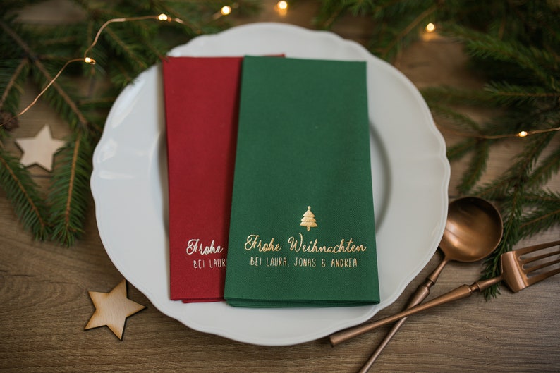 Christmas Napkins Personalized, Christmas decorations, Personalized napkins, DINNER,napkins, Christmas, Xmas, Custom napkins, Decorpress image 7