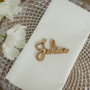 Wedding place cards Custom Lasercut, Place name settings, Guest names, Decoration wedding wood decor, name tag image 7