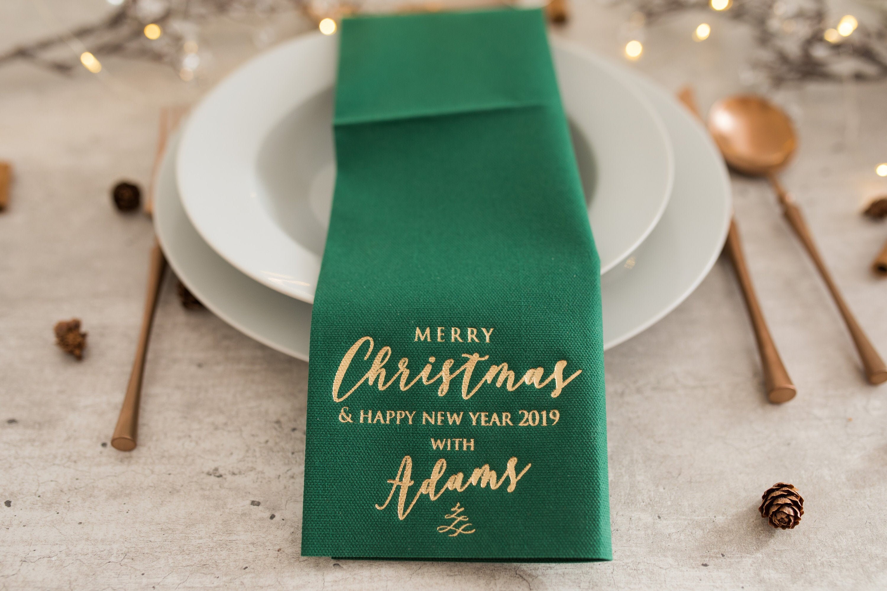 Bedruckte Servietten Weihnachten Servietten mit Namen Etsy