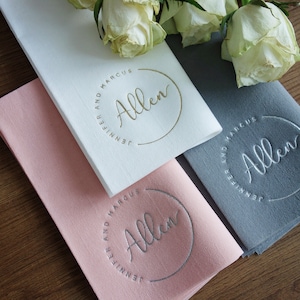 Tovaglioli personalizzati, Tovaglioli monouso in morbido lino, Lamina d'oro, Tovaglioli personalizzati, CENA, tovaglioli, Tovaglioli da matrimonio, Decorpress