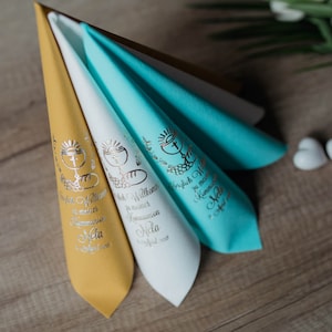 Personalized napkins, DINNER, Personalisierte Servietten, Kommunion, Servietten, Konfirmation, Communion, Confirmation napkins,