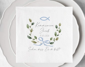 Personalized Napkins, Full Color Cocktail Napkins, Konfirmation, Communion, Confirmation napkins,  Christening napkins