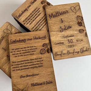 Hochzeit Einladung Holz, Rustikale Hochzeitseinladung , Einladungskarte zur Hochzeit, Hochzeitsholzdekor, Dekoration Hochzeit