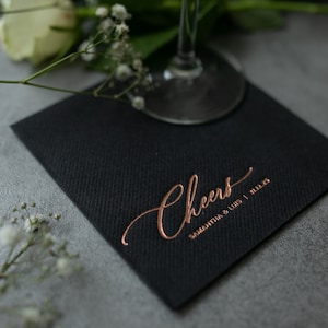 Personalized Napkins | Wedding Cocktail Napkins | Rehearsal Dinner Napkins | Cheers Napkins | Monogram Napkins | Custom Napkins