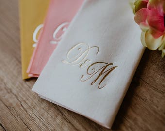 30 Personalized napkins soft linen quality, DINNER, Servietten mit Namen, Bedruckte Servietten, Hochzeit,  Napkins Wedding, Wedding