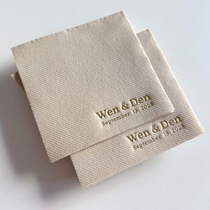 Personalized cocktail Napkins wedding, soft linen like, Gold foil napkins, airlaid Custom wedding Napkins, Napkins for wedding,