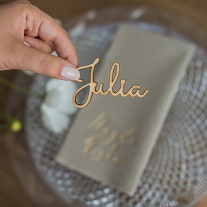 Wedding place cards Custom Lasercut, Place name settings, Guest names, Decoration wedding wood decor, name tag image 8